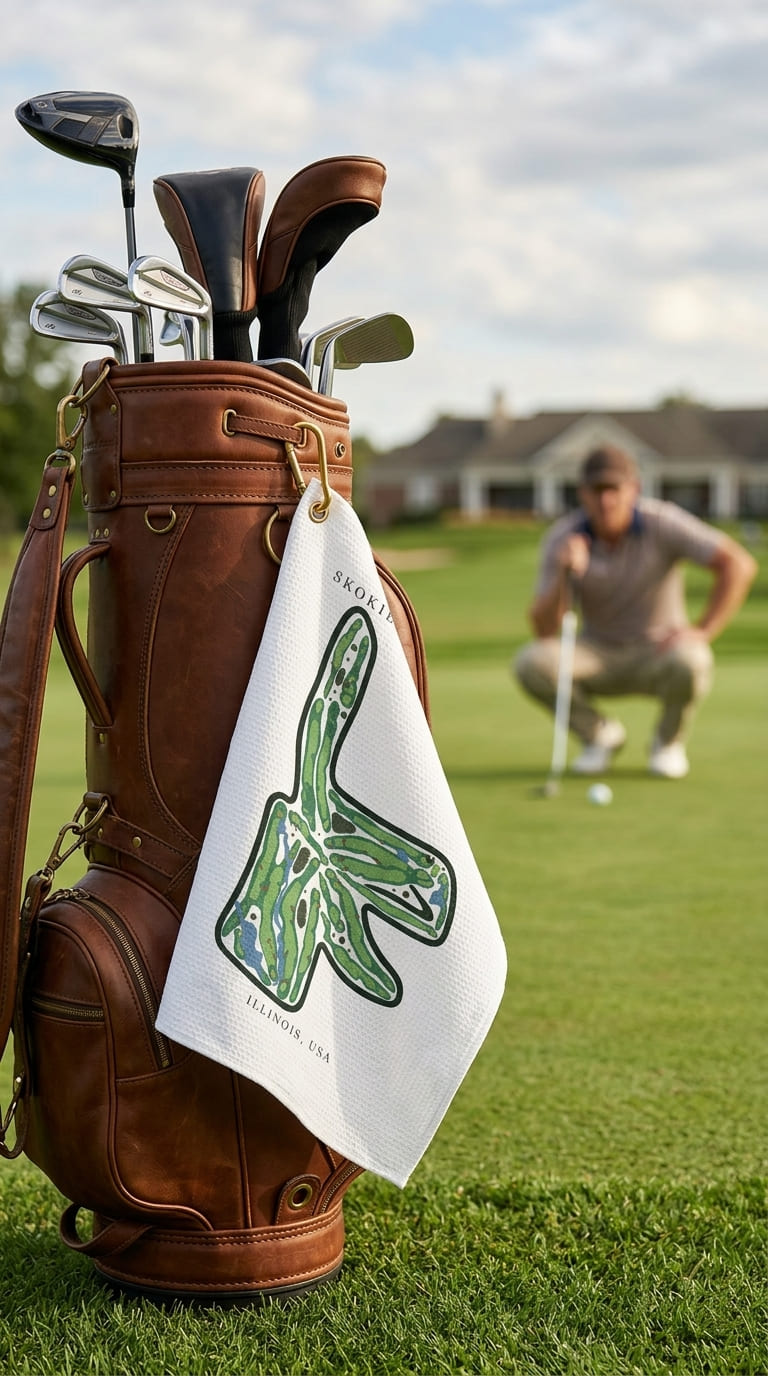 Skokie country club Illinois | Golf Course Print Towels | Golf Course Microfiber