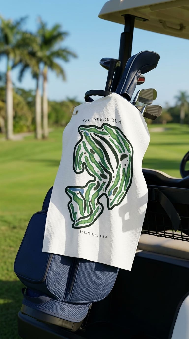 Tpc deere run Illinois | Golf Course Print Towels | Golf Course Microfiber