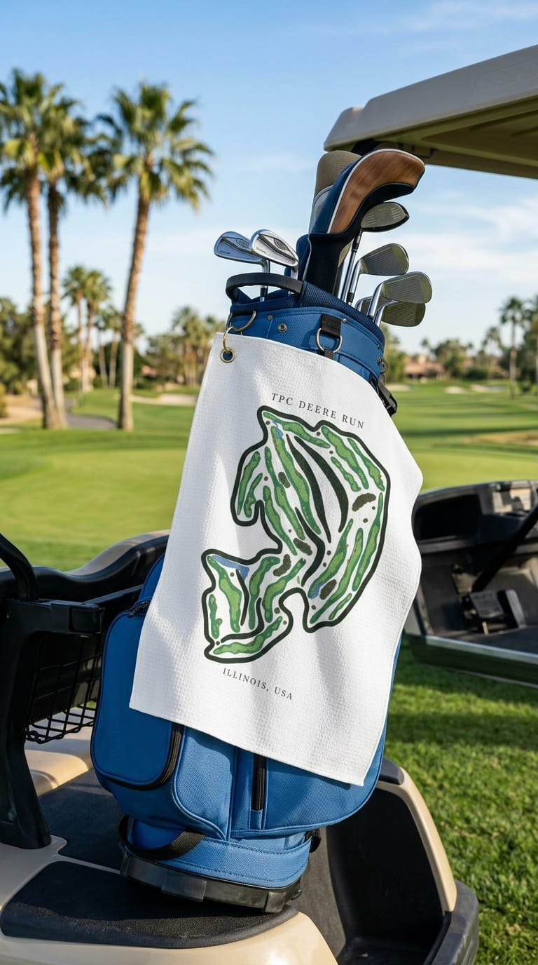 Tpc deere run Illinois | Golf Course Print Towels | Golf Course Microfiber