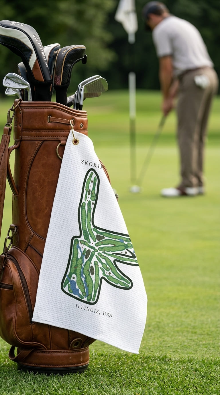 Skokie country club Illinois | Golf Course Print Towels | Golf Course Microfiber
