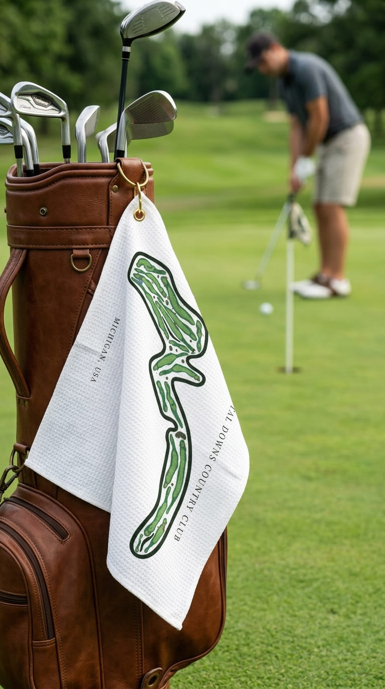 Crystal downs country club Michigan | Golf Course Print Towels | Golf Course Microfiber