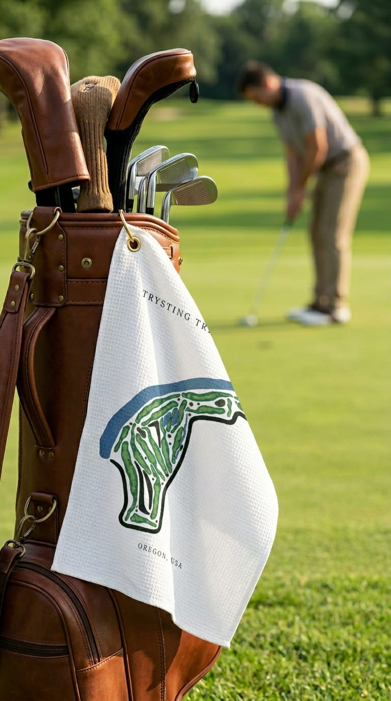 Trysting Tree Golf Club, Oregon  | Golf Course Print Towels | Golf Course Microfiber