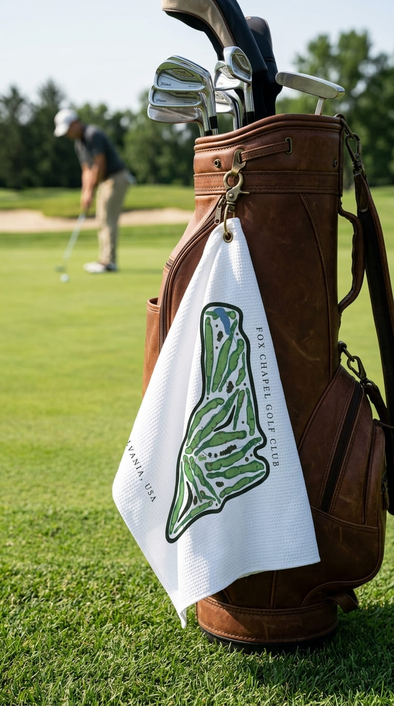 Fox Chapel Golf Club Pennsylvania | Golf Course Print Towels | Golf Course Microfiber
