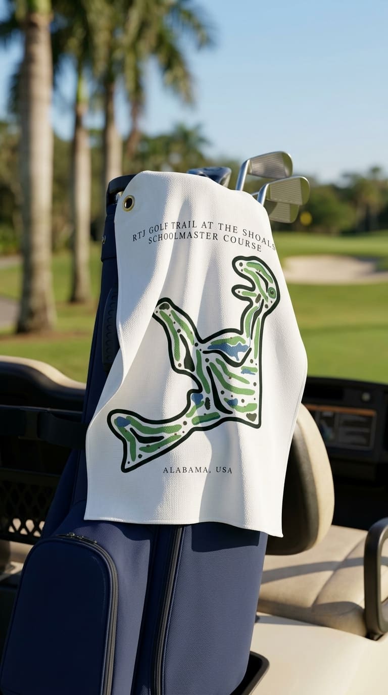 RJT golf trail at the shoals schoolmaster course Alabama  | Golf Course Print Towels | Golf Course Microfiber