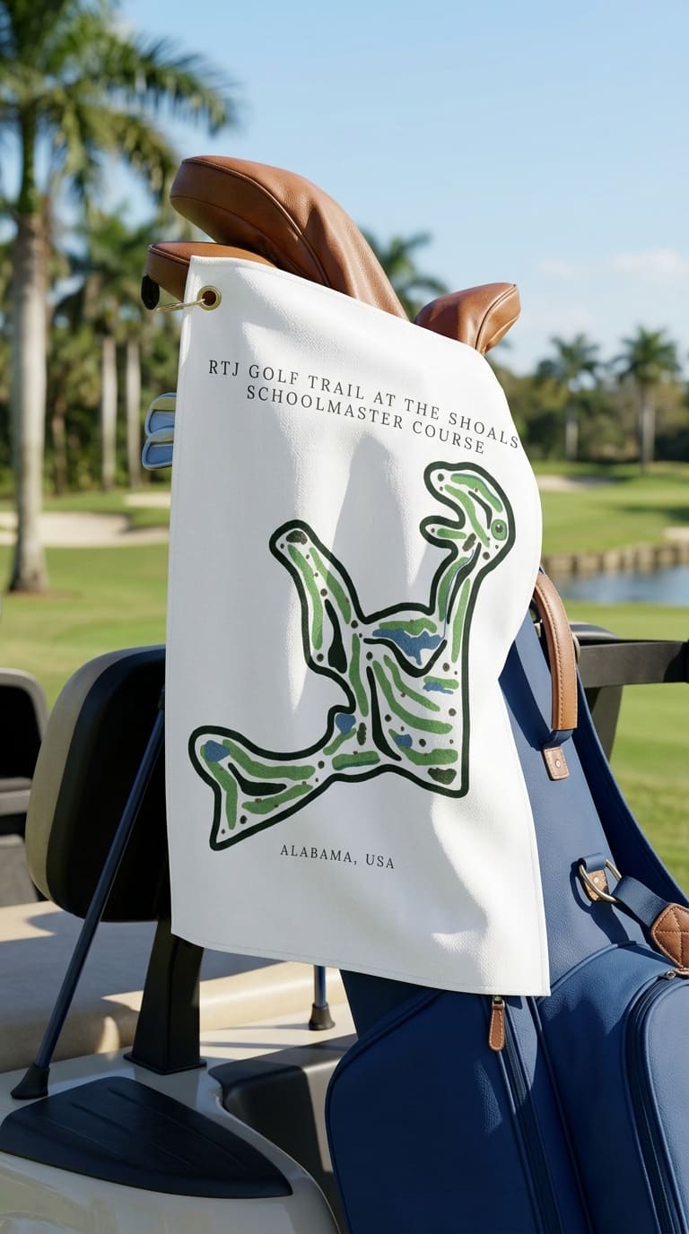 RJT golf trail at the shoals schoolmaster course Alabama  | Golf Course Print Towels | Golf Course Microfiber