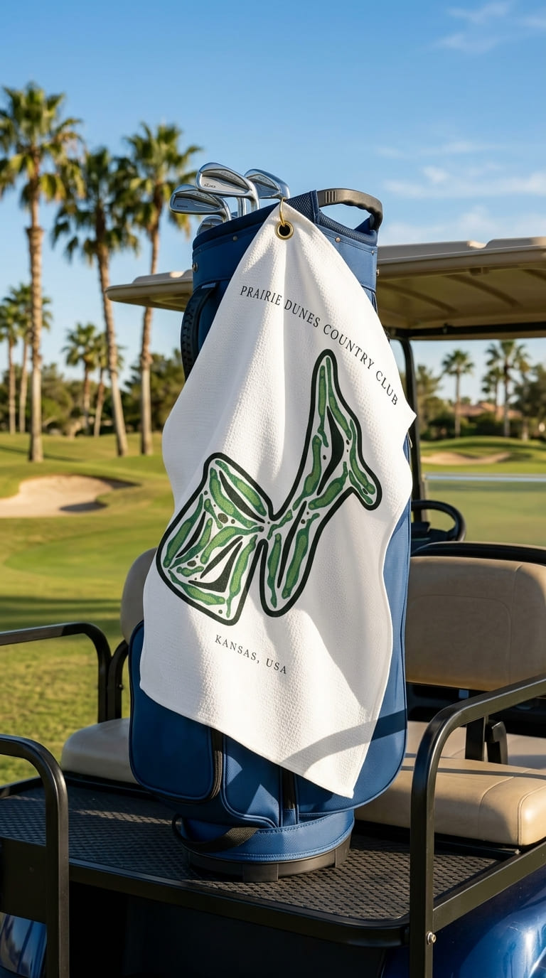 Prairie Dunes Country Club, Kansas  | Golf Course Print Towels | Golf Course Microfiber