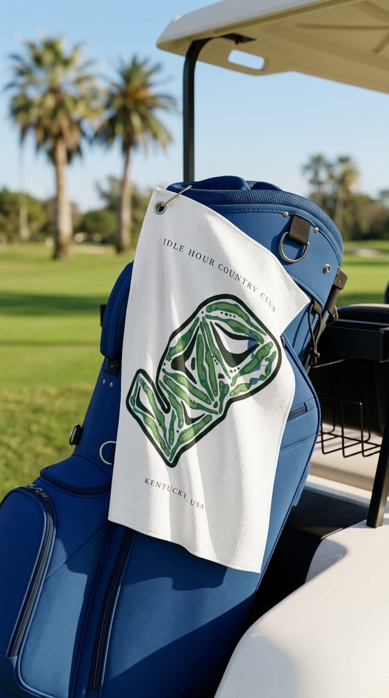 Idle Hour Country Club, Kentucky | Golf Course Print Towels | Golf Course Microfiber