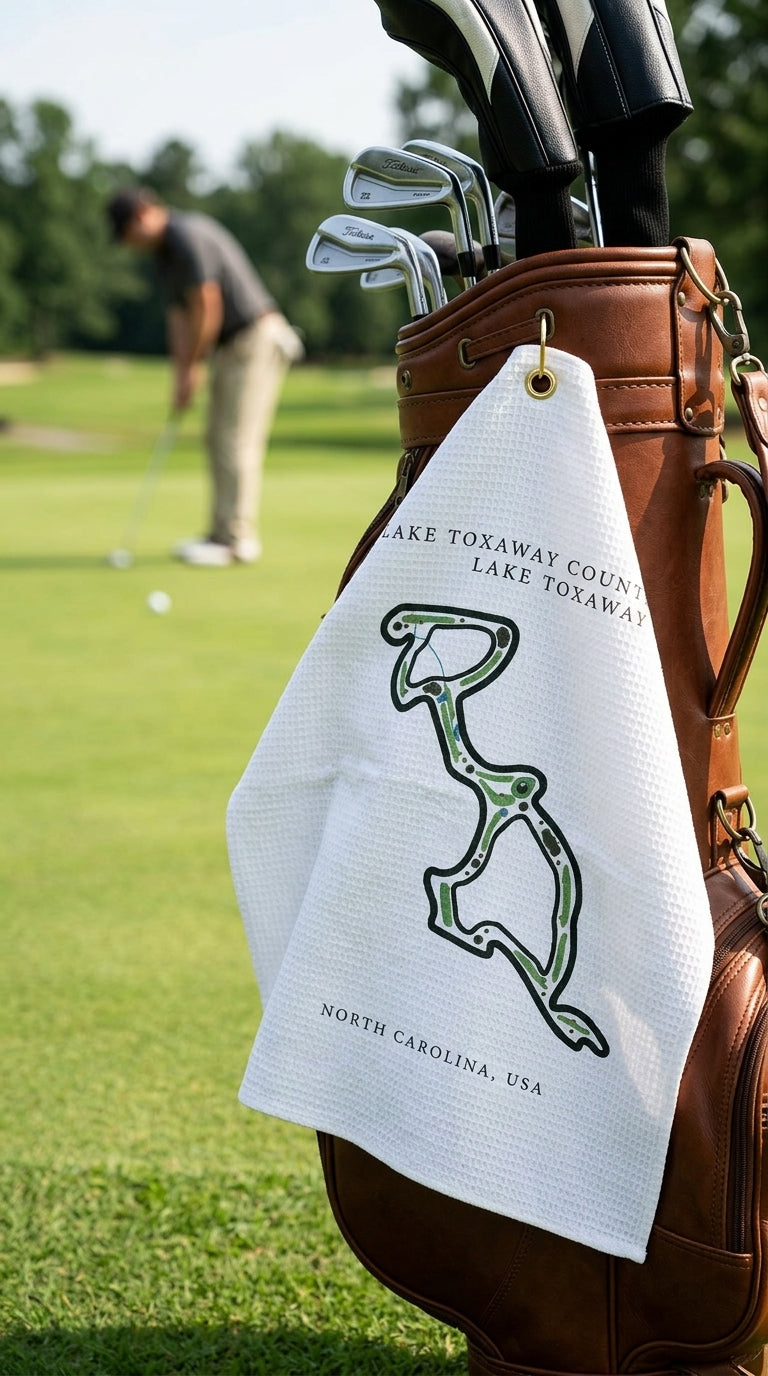 Lake Toxaway Country Club Golf Course Prints, North Carolina | Golf Course Print Towels | Golf Course Microfiber