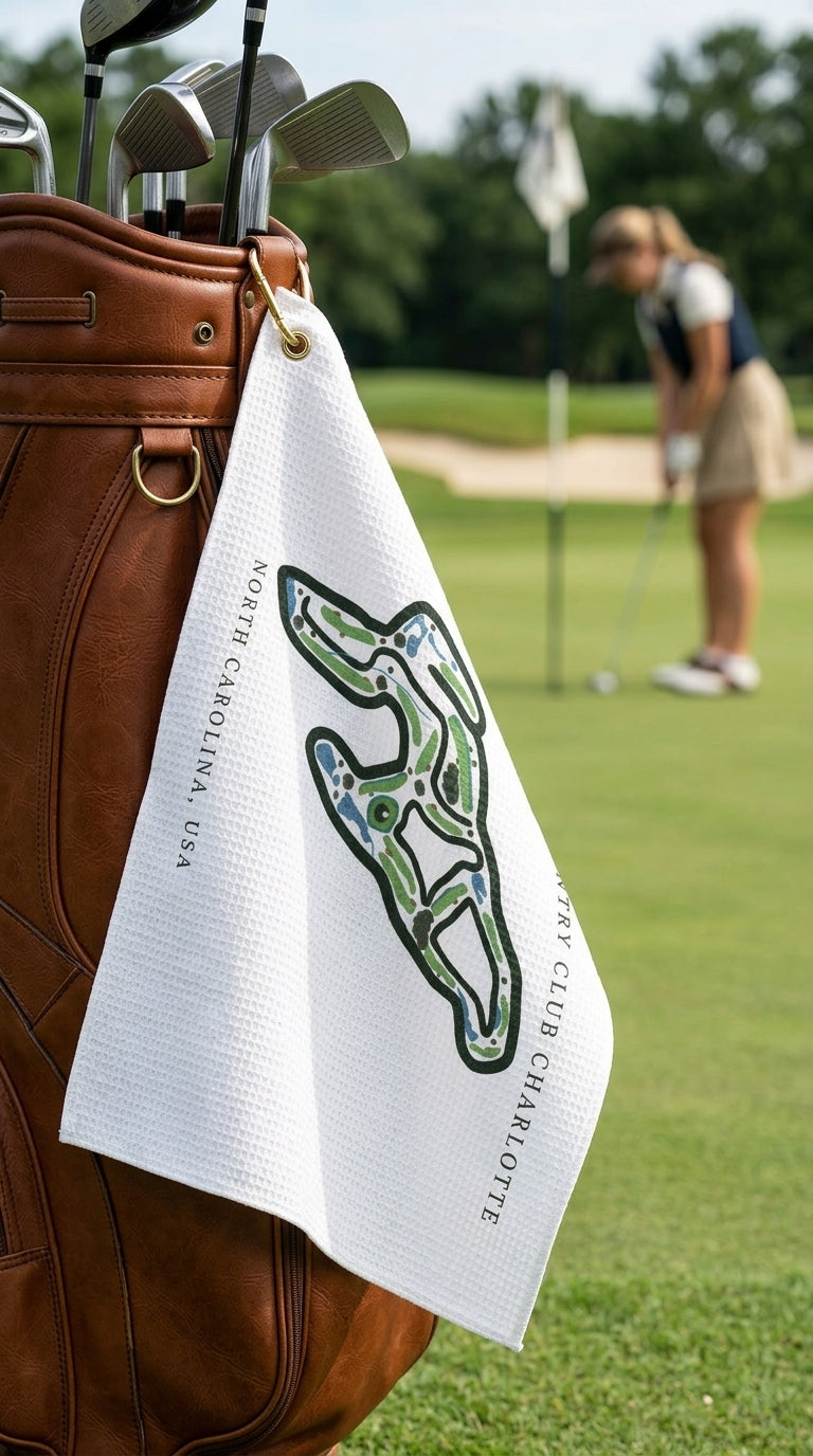 Providence Country Club Golf Course Prints, North Carolina | Golf Course Print Towels | Golf Course Microfiber