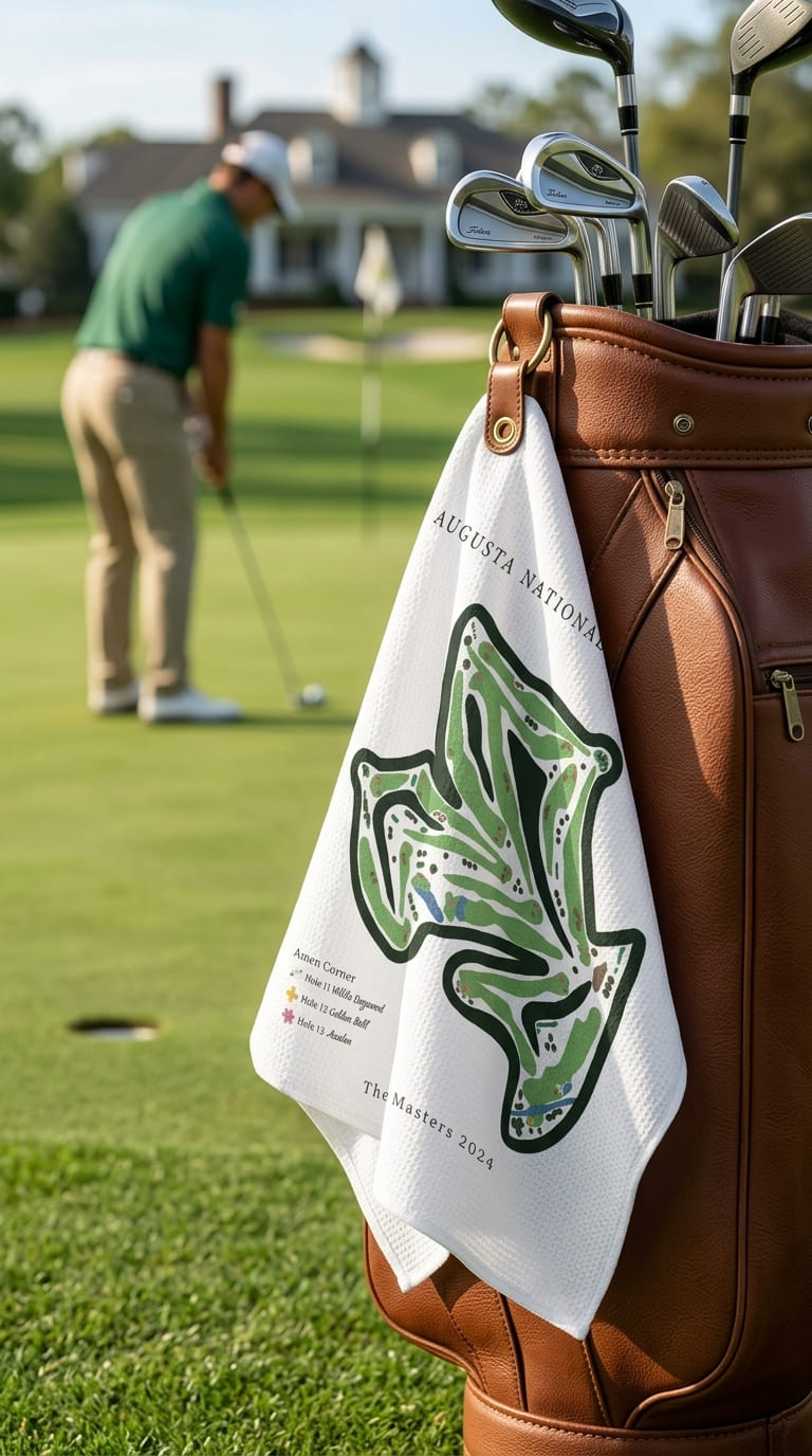 Amen Corner The Masters, Augusta National Golf Club Golf Course Print, Georgia | Golf Course Print Towels | Golf Course Microfiber