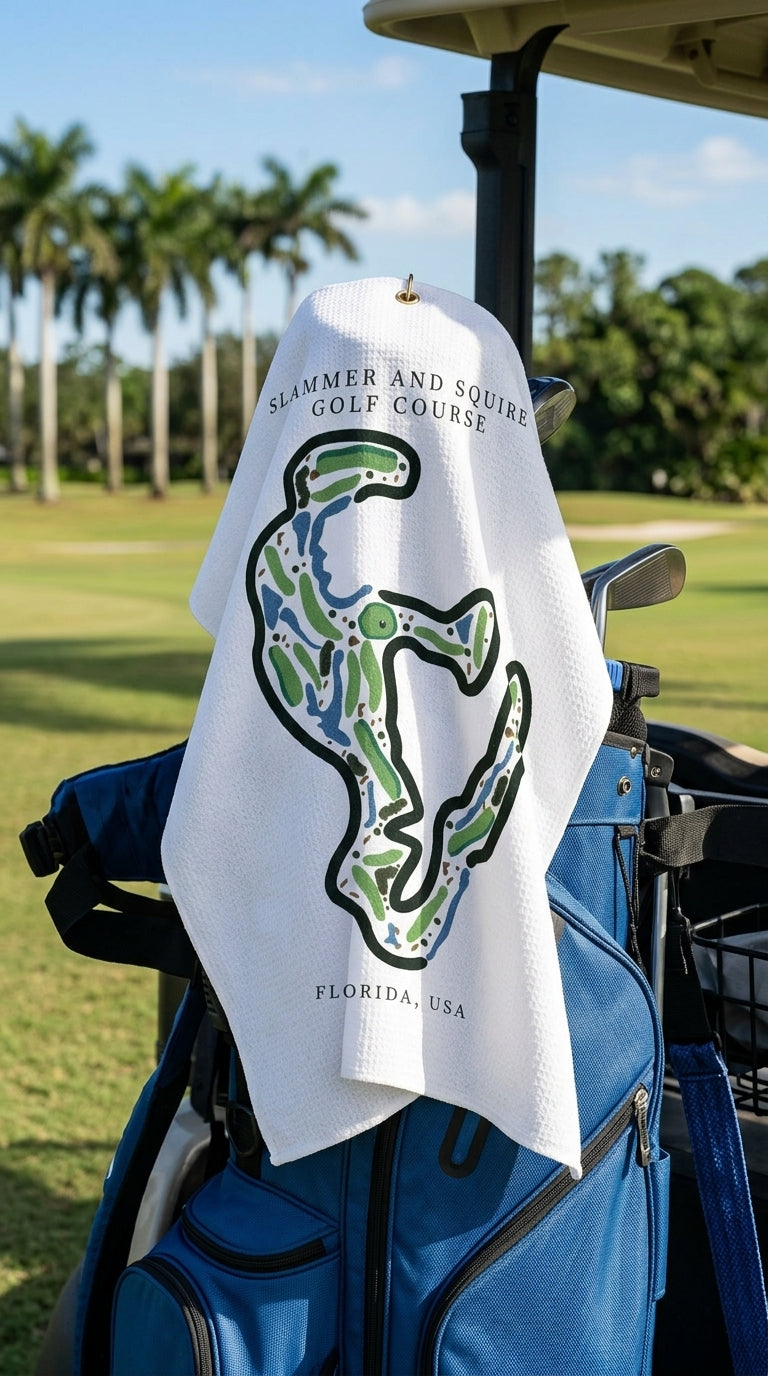 Slammer and Squire Golf Course Print, Florida | Golf Course Print Towels | Golf Course Microfiber