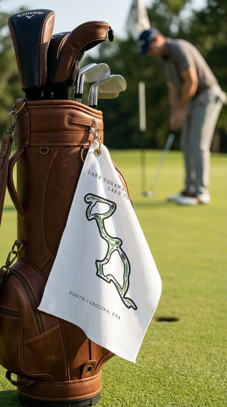 Lake Toxaway Country Club Golf Course Prints, North Carolina | Golf Course Print Towels | Golf Course Microfiber