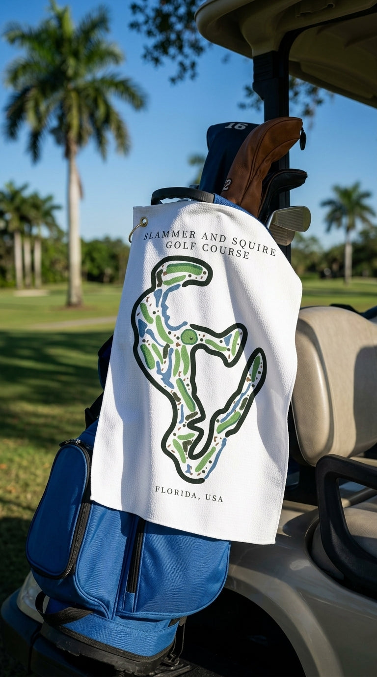 Slammer and Squire Golf Course Print, Florida | Golf Course Print Towels | Golf Course Microfiber