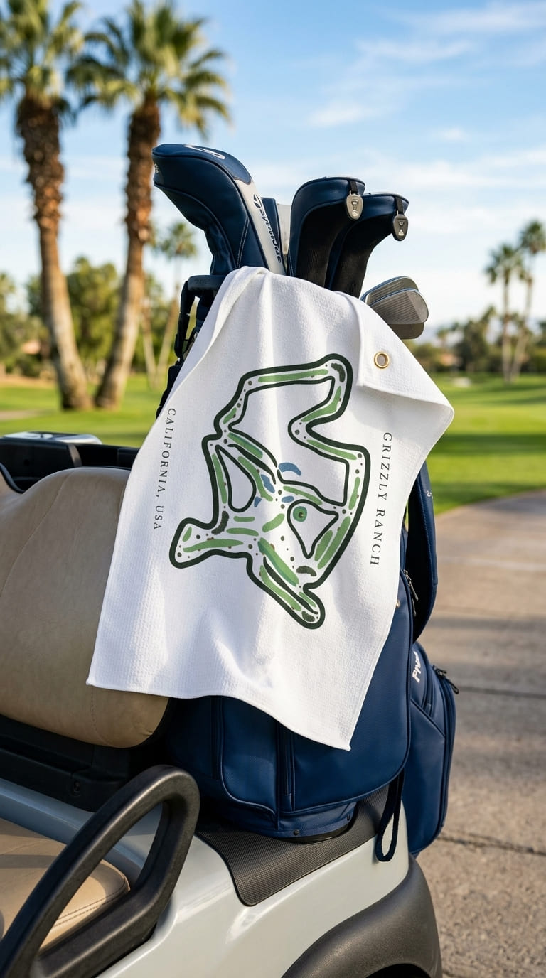 Grizzly Ranch Golf Course Print California | Golf Course Print Towels | Golf Course Microfiber