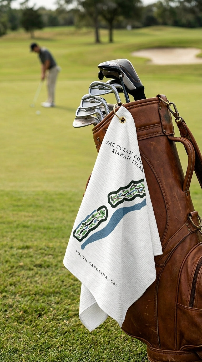 Ocean Course at Kiawah Island, Golf Course Print, South Carolina | Golf Course Print Towels | Golf Course Microfiber
