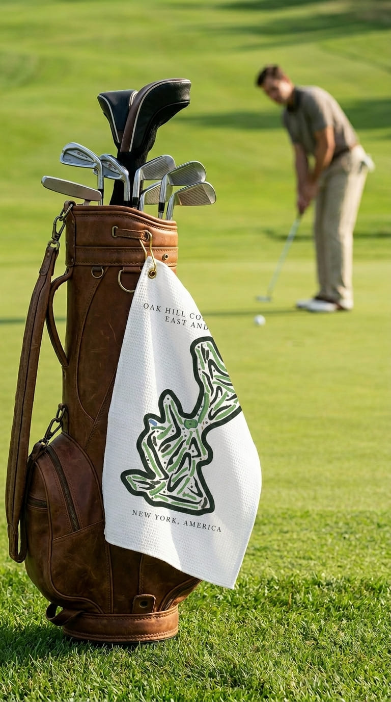 Oak Hill Country Club East & West, Golf Course Print, New York | Golf Course Print Towels | Golf Course Microfiber
