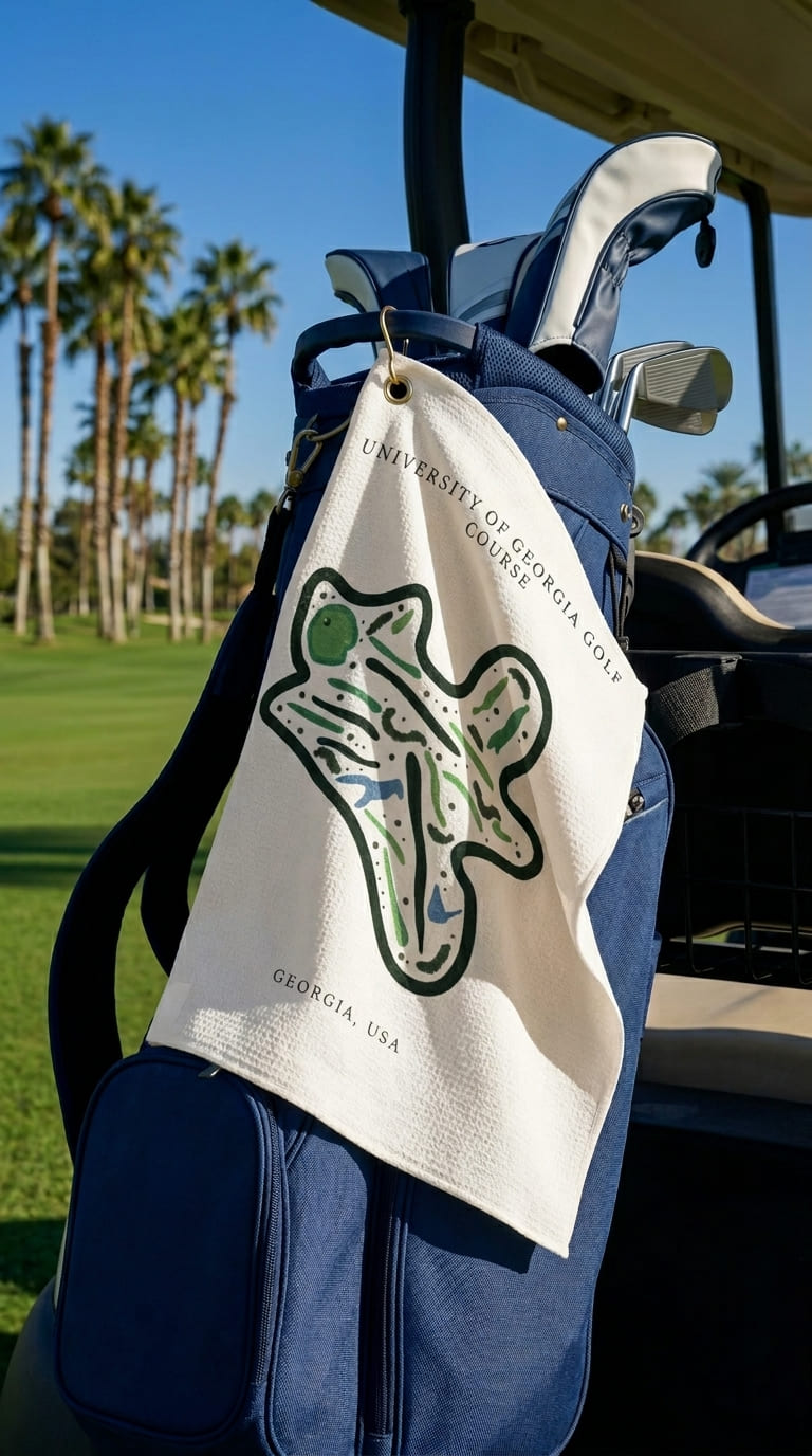 University of Georgia Golf Course Print, Georgia | Golf Course Print Towels | Golf Course Microfiber