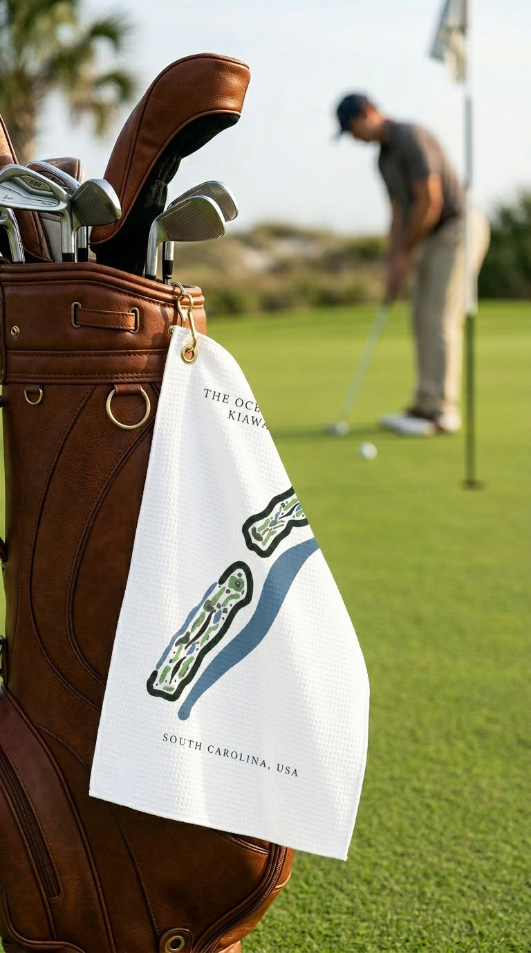 Ocean Course at Kiawah Island, Golf Course Print, South Carolina | Golf Course Print Towels | Golf Course Microfiber