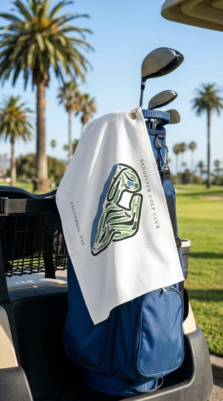 Sandpiper Golf Club, Golf Course Print, California | Golf Course Print Towels | Golf Course Microfiber