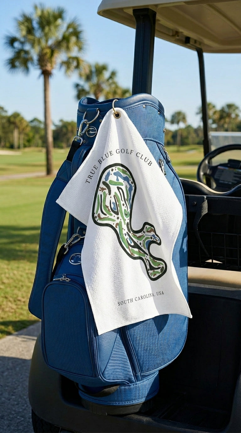 True Blue Golf Club Golf Course Prints, South Carolina | Golf Course Print Towels | Golf Course Microfiber