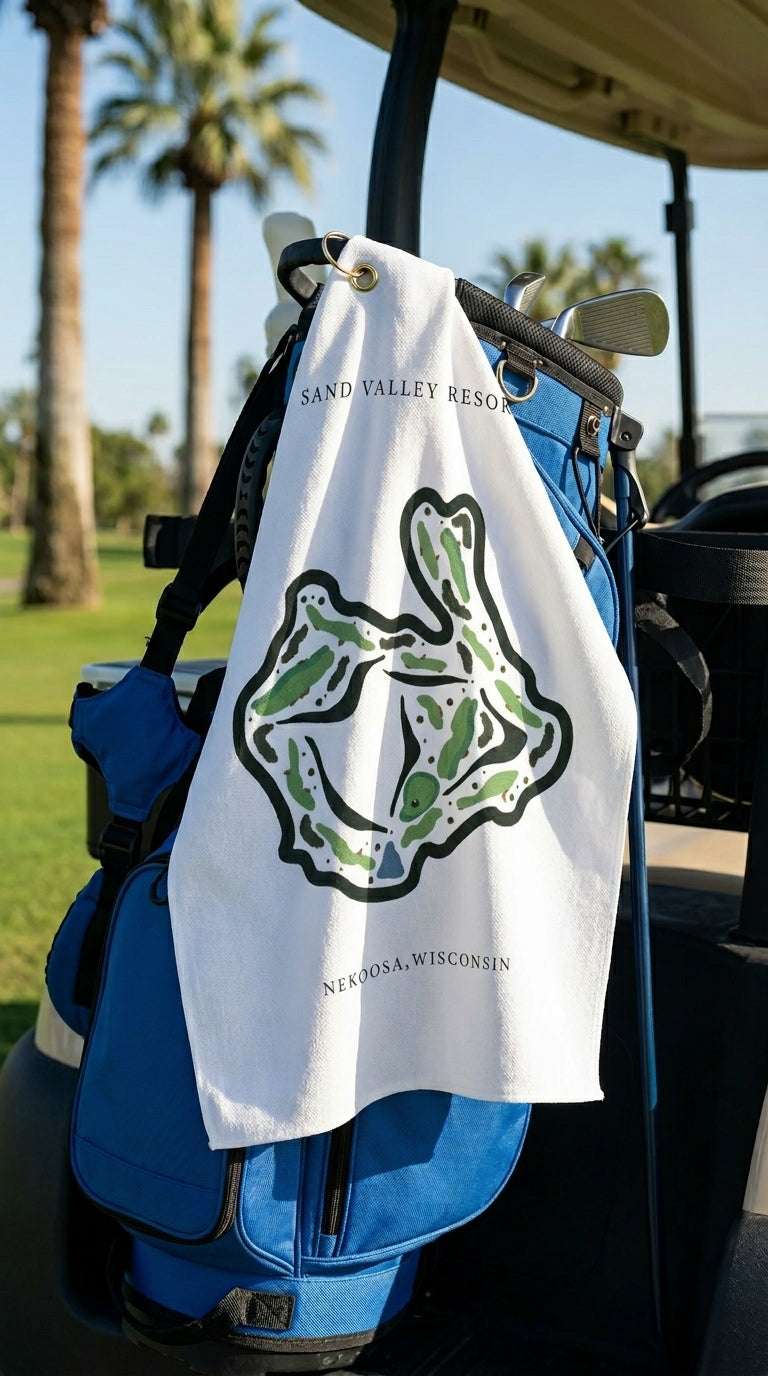 Sand Valley Resort Nekoosa, Golf Course Print, Wisconsin | Golf Course Print Towels | Golf Course Microfiber