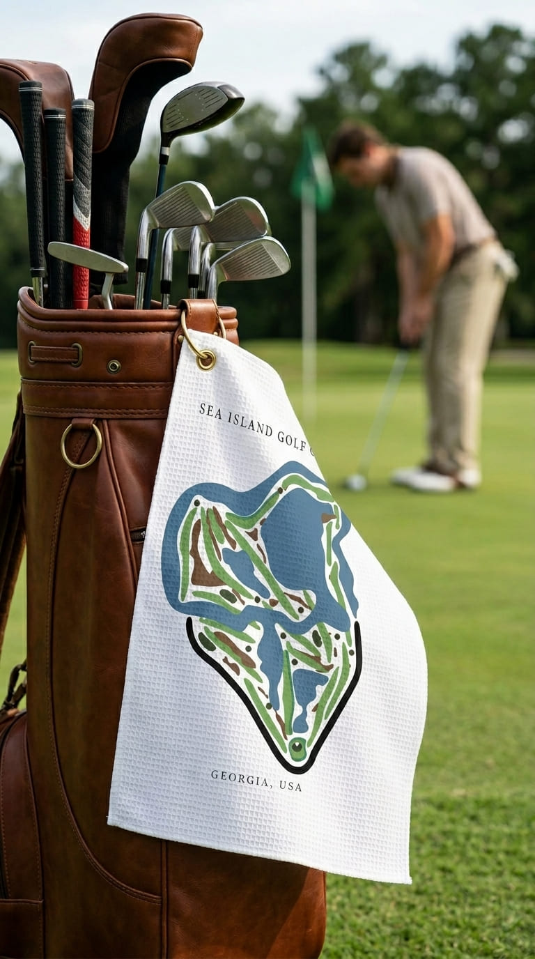 Sea Island Golf Course Prints, Georgia | Golf Course Print Towels | Golf Course Microfiber