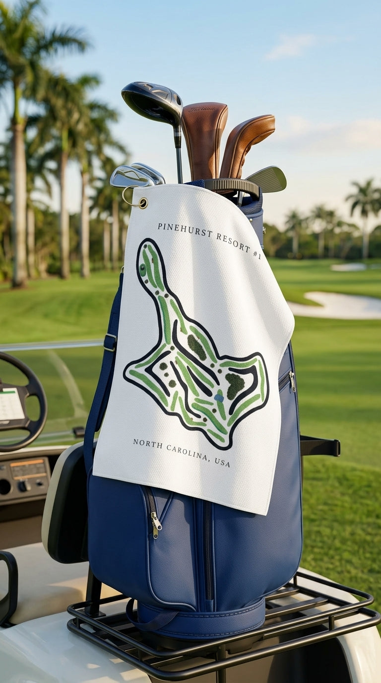 Pinehurst Resort #1 Golf Course Prints, North Carolina | Golf Course Print Towels | Golf Course Microfiber