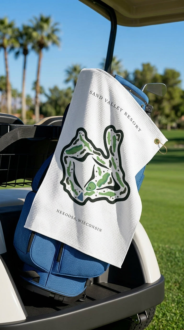 Sand Valley Resort Nekoosa, Golf Course Print, Wisconsin | Golf Course Print Towels | Golf Course Microfiber