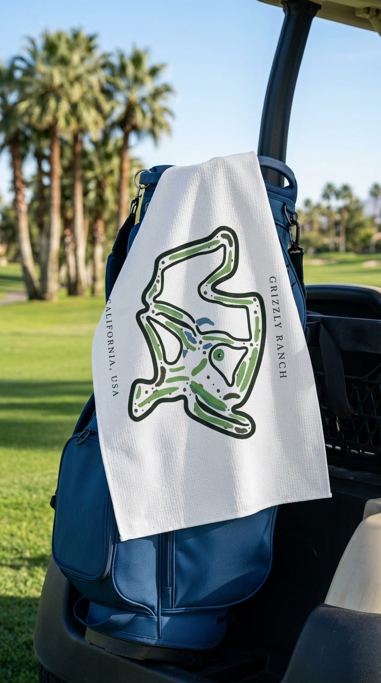 Grizzly Ranch Golf Course Print California | Golf Course Print Towels | Golf Course Microfiber