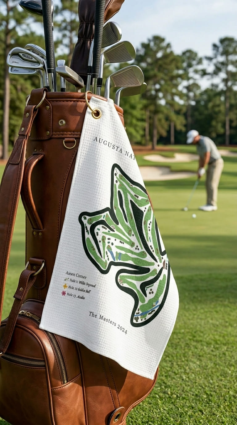 Amen Corner The Masters, Augusta National Golf Club Golf Course Print, Georgia | Golf Course Print Towels | Golf Course Microfiber