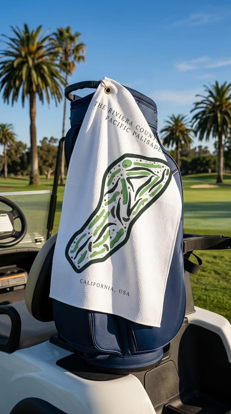 The Riviera Country Club, Golf Course Print, California | Golf Course Print Towels | Golf Course Microfiber