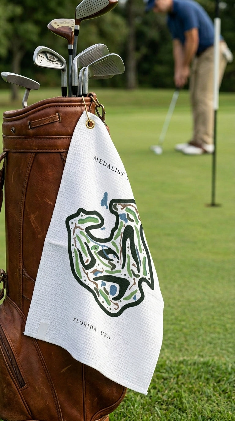 Medalist Golf Club, Golf Course Print, Florida | Golf Course Print Towels | Golf Course Microfiber