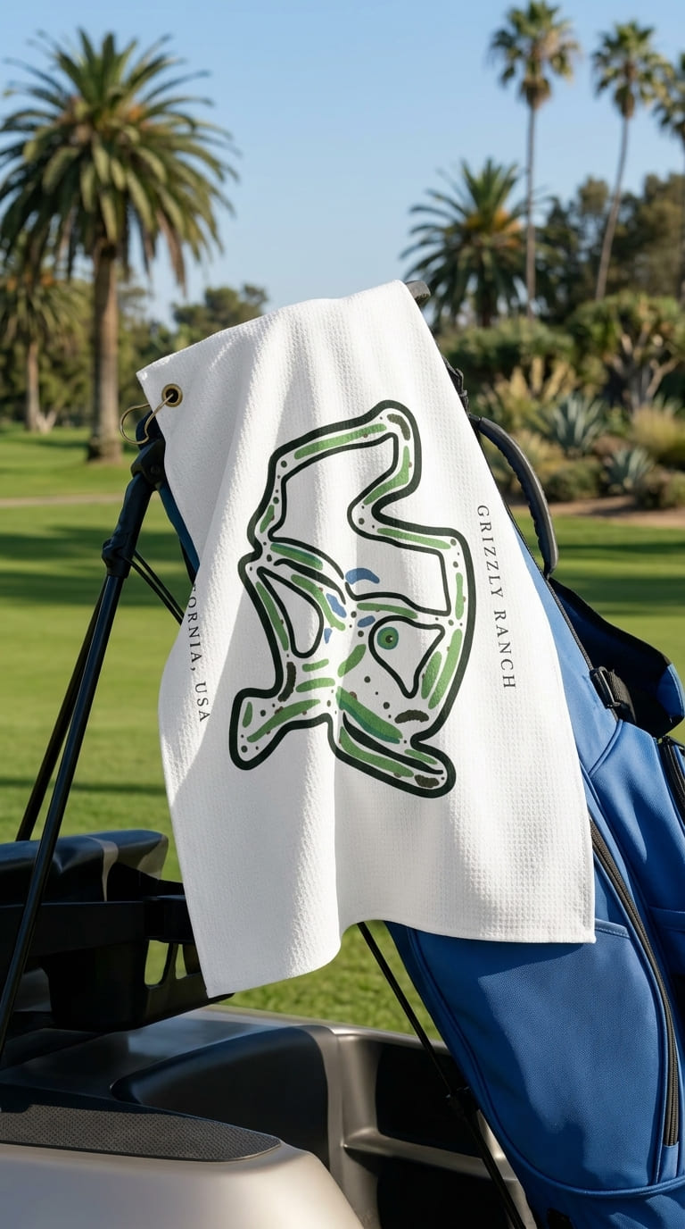 Grizzly Ranch Golf Course Print California | Golf Course Print Towels | Golf Course Microfiber