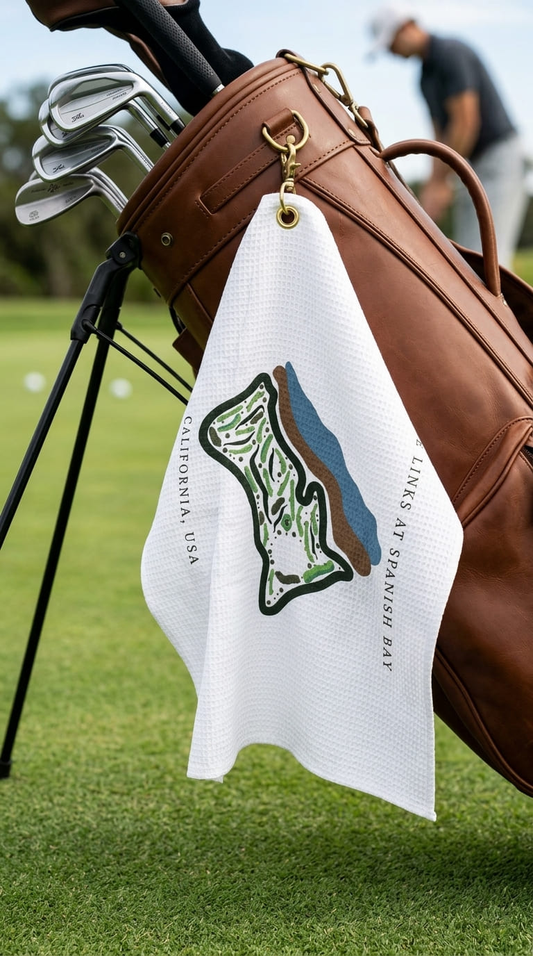 The Links at Spanish Bay Golf Course Print, California | Golf Course Print Towels | Golf Course Microfiber