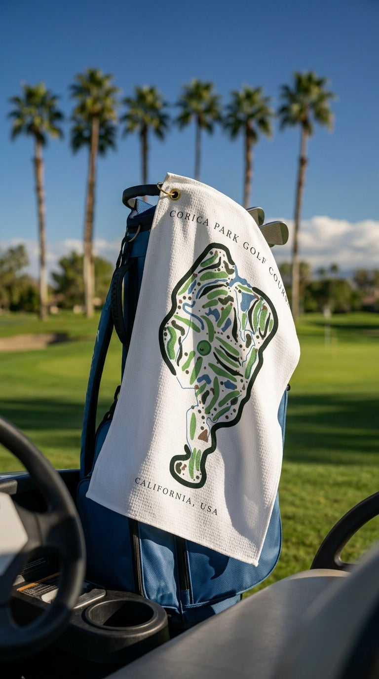 Corica Park Golf Course Print, California | Golf Course Print Towels | Golf Course Microfiber