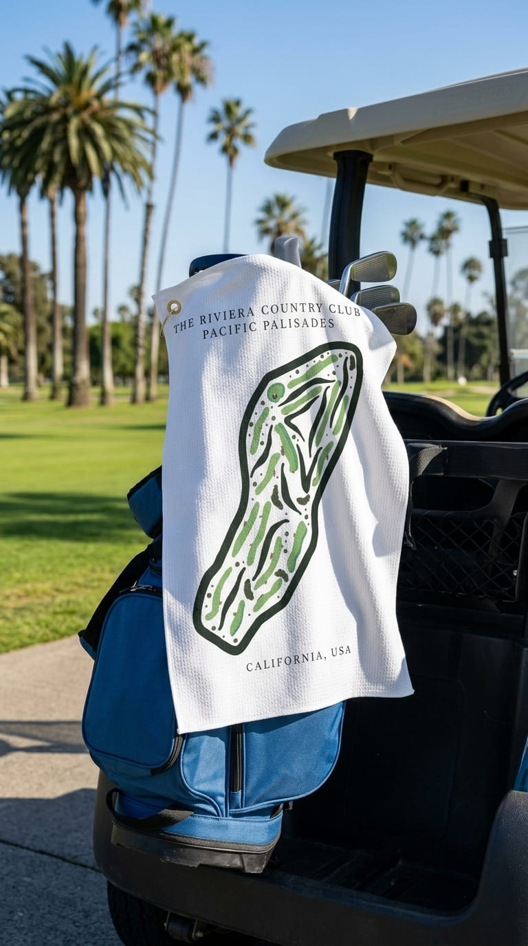 The Riviera Country Club, Golf Course Print, California | Golf Course Print Towels | Golf Course Microfiber