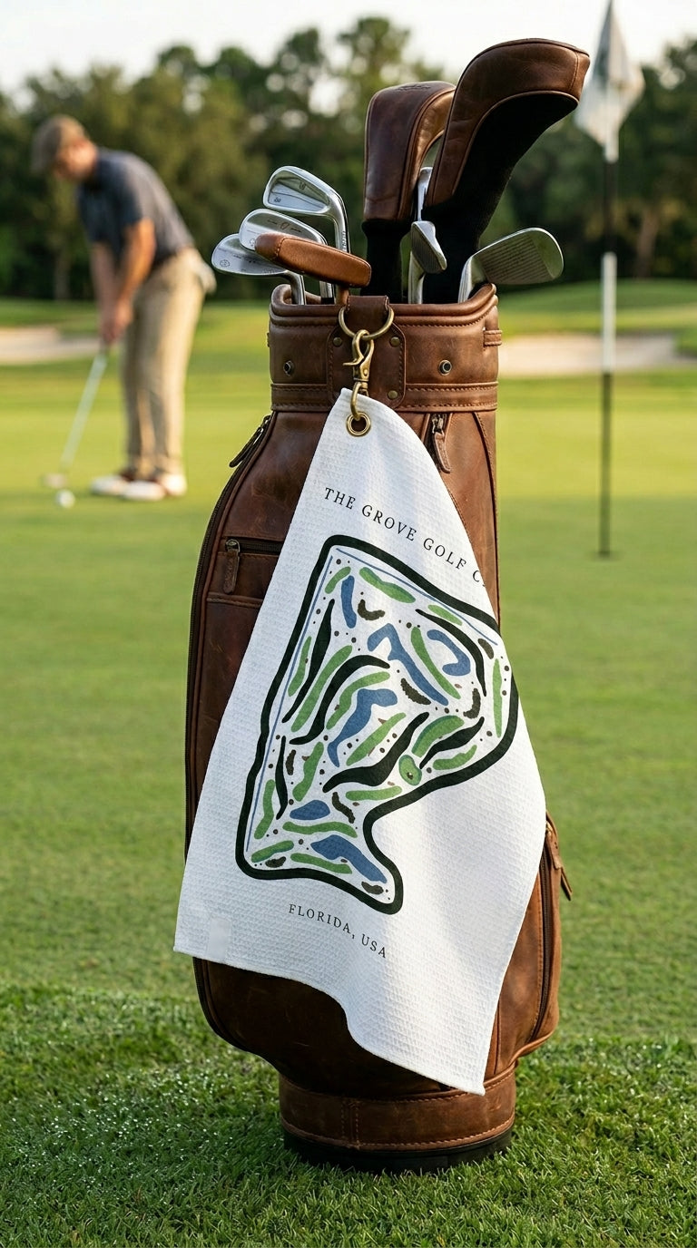 The Grove Golf Club XXIII, Golf Course Print, Florida | Golf Course Print Towels | Golf Course Microfiber