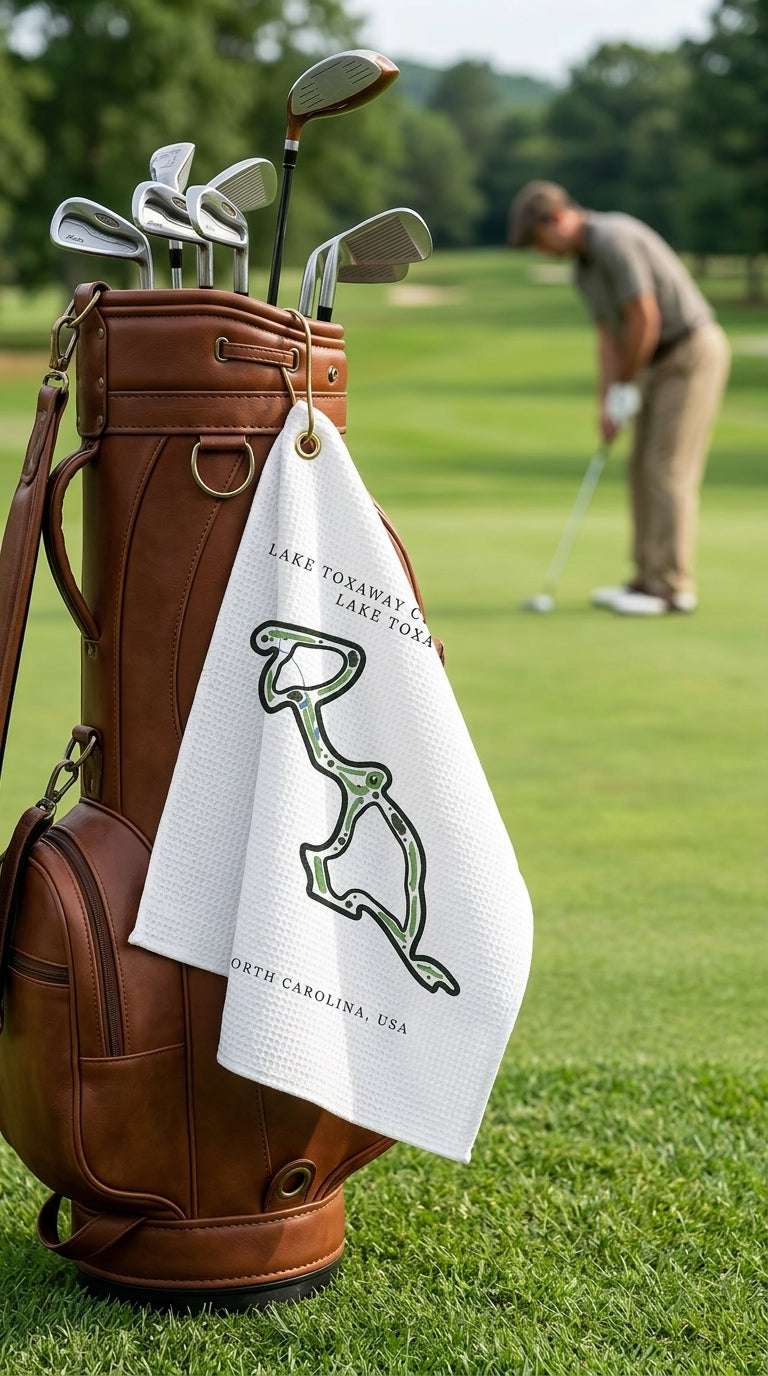 Lake Toxaway Country Club Golf Course Prints, North Carolina | Golf Course Print Towels | Golf Course Microfiber