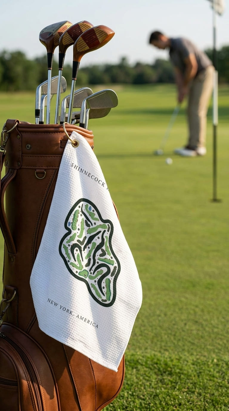 Shinnecock Hills Golf Club, Golf Course Print, New York | Golf Course Print Towels | Golf Course Microfiber