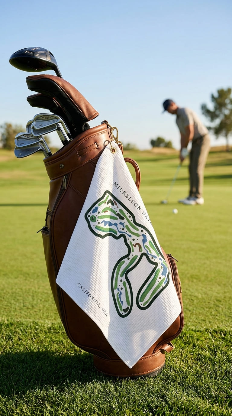 Mickelson National Golf Club, Golf Course Print, California | Golf Course Print Towels | Golf Course Microfiber