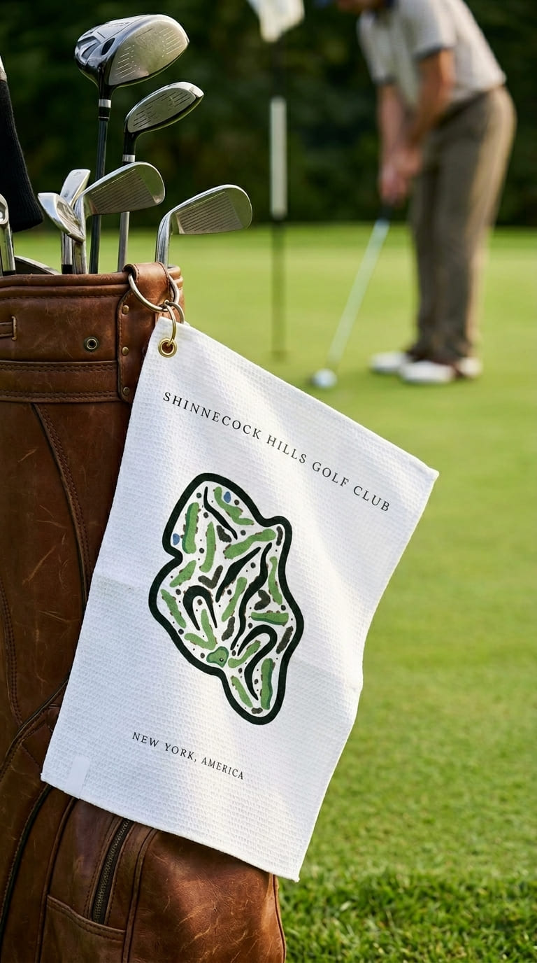 Shinnecock Hills Golf Club, Golf Course Print, New York | Golf Course Print Towels | Golf Course Microfiber