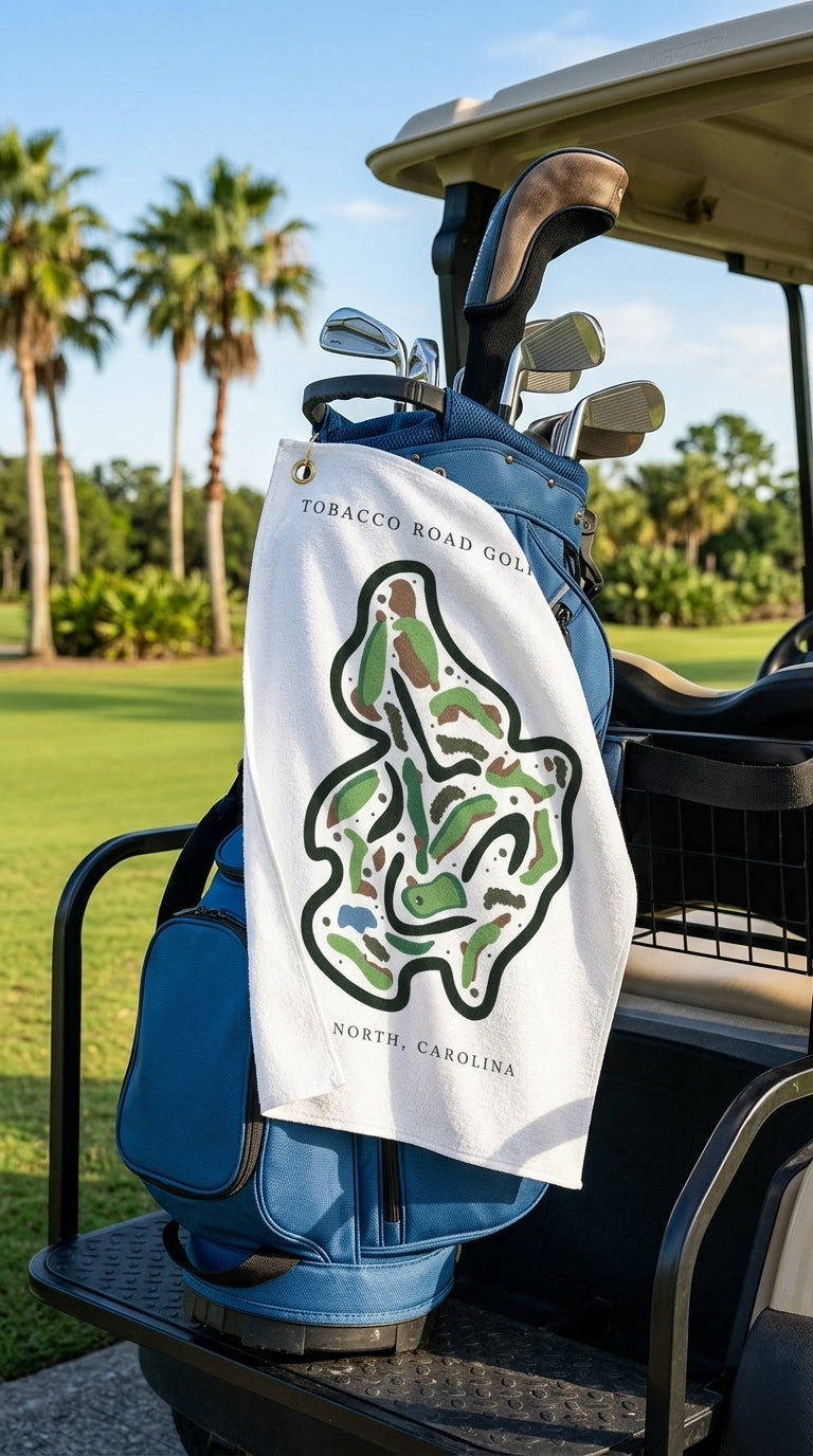 Tobacco Road Golf Club, Golf Course Print, North Carolina | Golf Course Print Towels | Golf Course Microfiber
