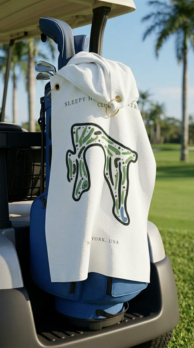 Sleepy Hollow Country Club Golf Course Print, New York | Golf Course Print Towels | Golf Course Microfiber