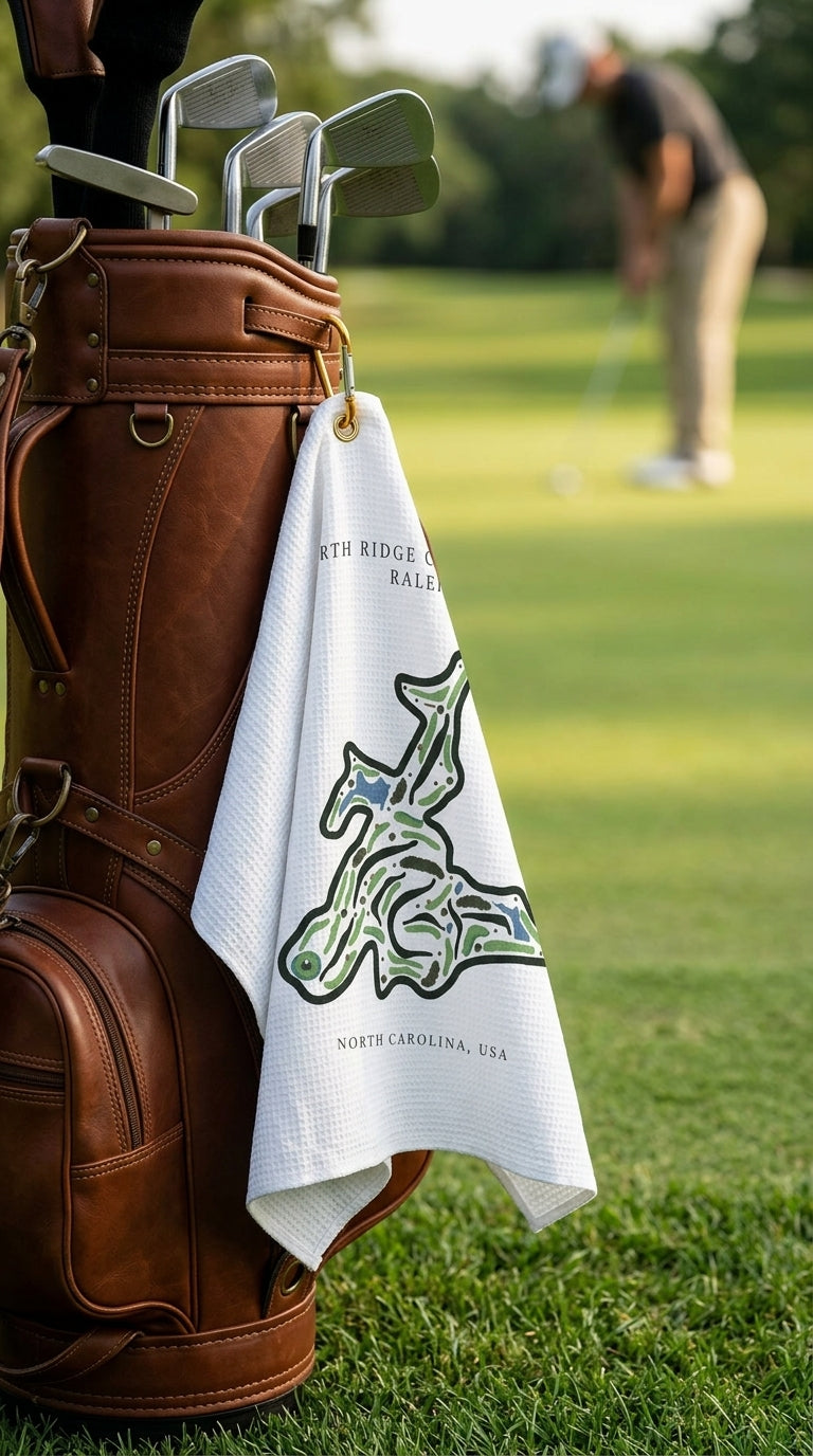 North Ridge Country Club Golf Course Print, North Carolina | Golf Course Print Towels | Golf Course Microfiber