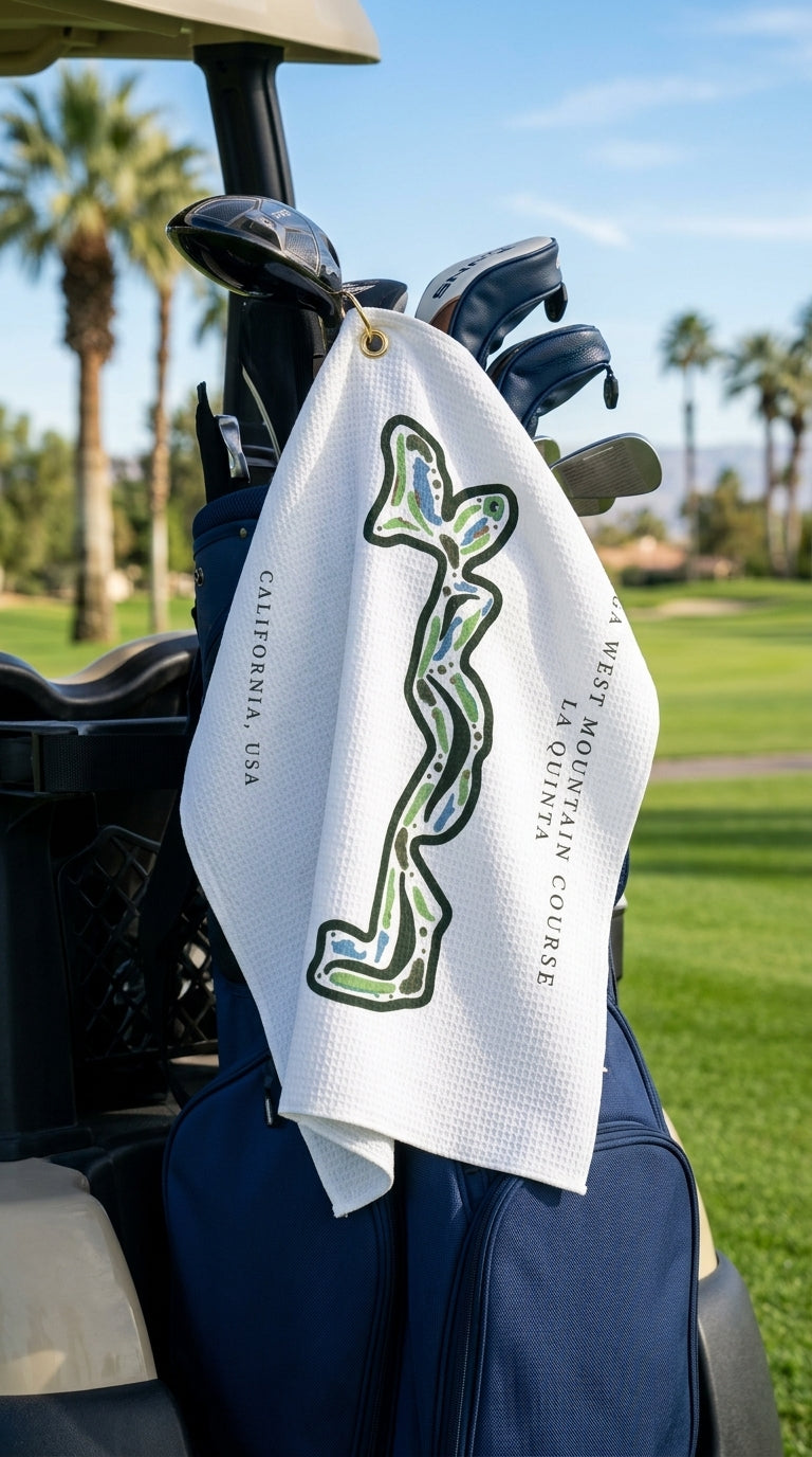 PGA West Mountain Golf Course Print, California | Golf Course Print Towels | Golf Course Microfiber