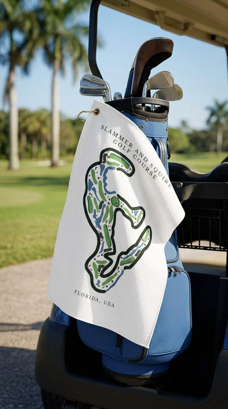 Slammer and Squire Golf Course Print, Florida | Golf Course Print Towels | Golf Course Microfiber