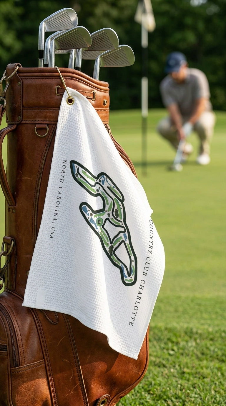 Providence Country Club Golf Course Prints, North Carolina | Golf Course Print Towels | Golf Course Microfiber