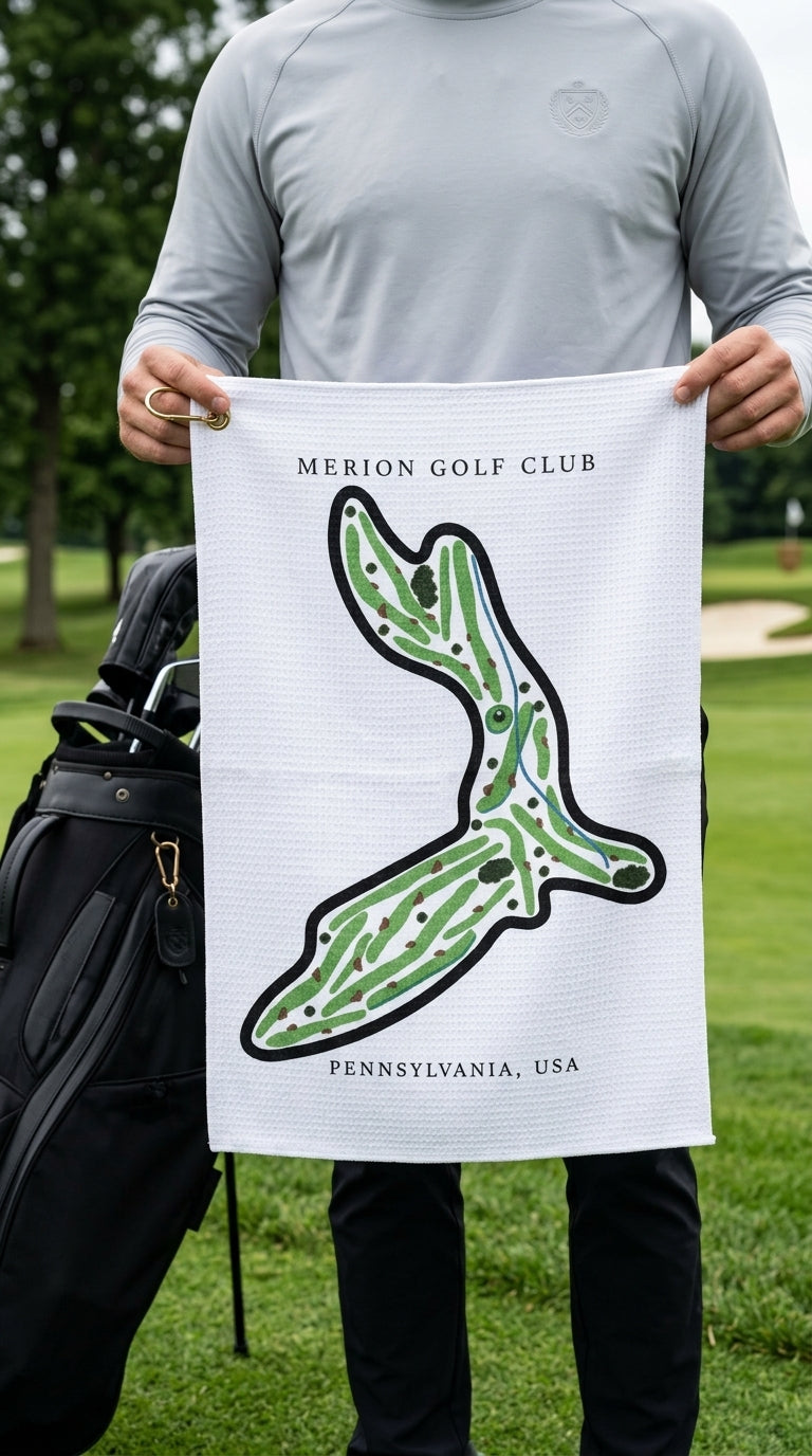 Merion Golf Club Golf Course Prints – Pennsylvania | Golf Course Print Towels | Golf Course Microfiber