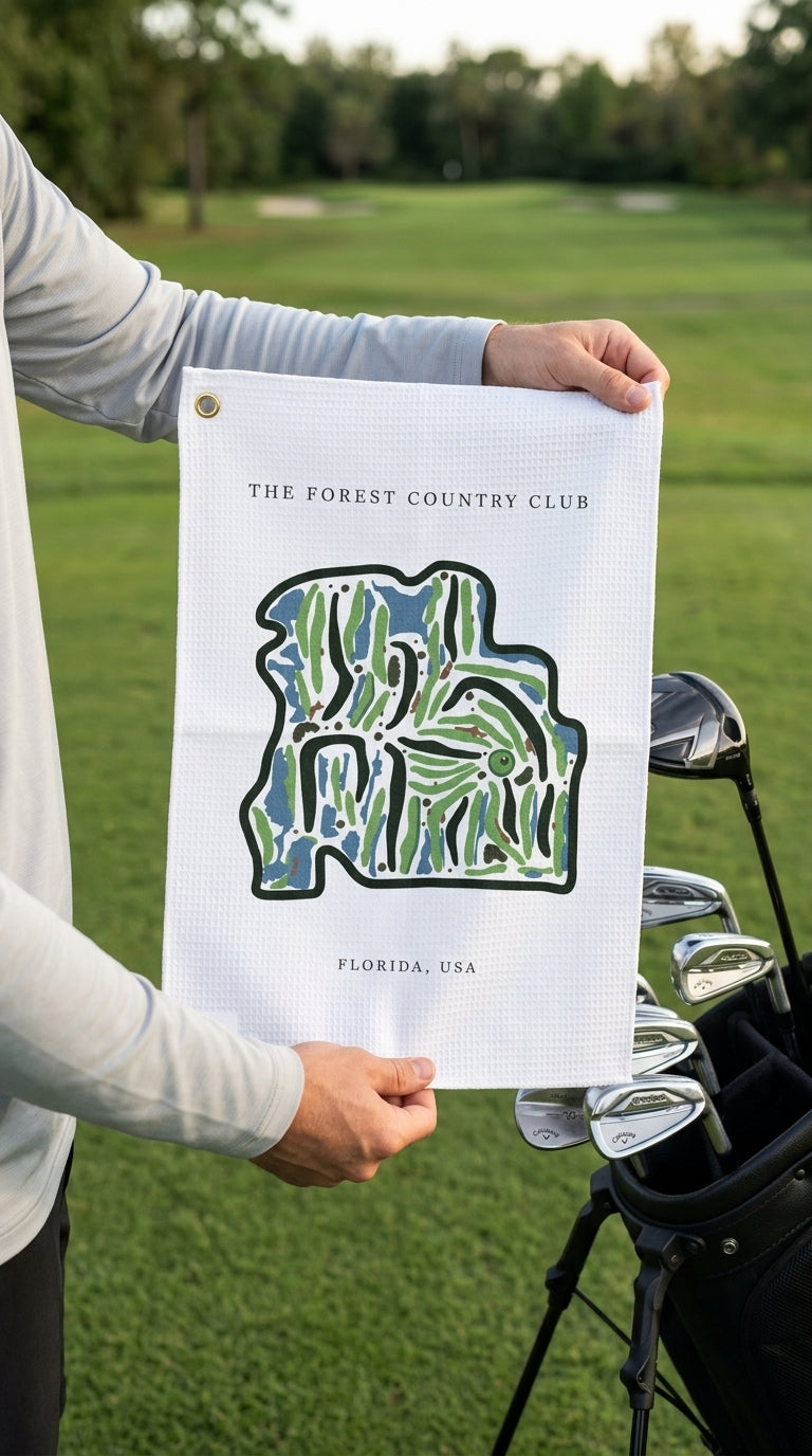 The Forest Country Club Golf Course Prints, Florida | Golf Course Print Towels | Golf Course Microfiber