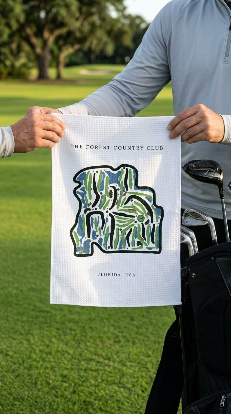 The Forest Country Club Golf Course Prints, Florida | Golf Course Print Towels | Golf Course Microfiber